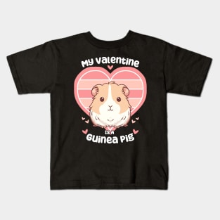 Valentine's Day Guinea Pig Kids T-Shirt
